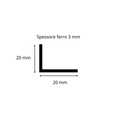 Image of Ferro angolare 20x20 spessore 3 mm