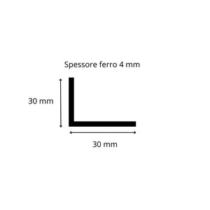 Ferro angolare 30x30 spessore 4 mm