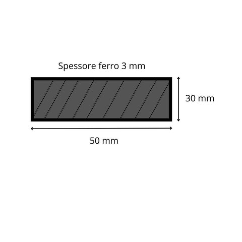 Image of tubo rettangolare ferro 50x30x3