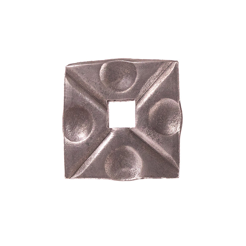 Base quadra con foro 16x16 in ferro art. 13.304