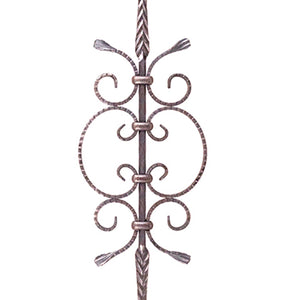 Paletto in ferro martellato quadro art. 06.040